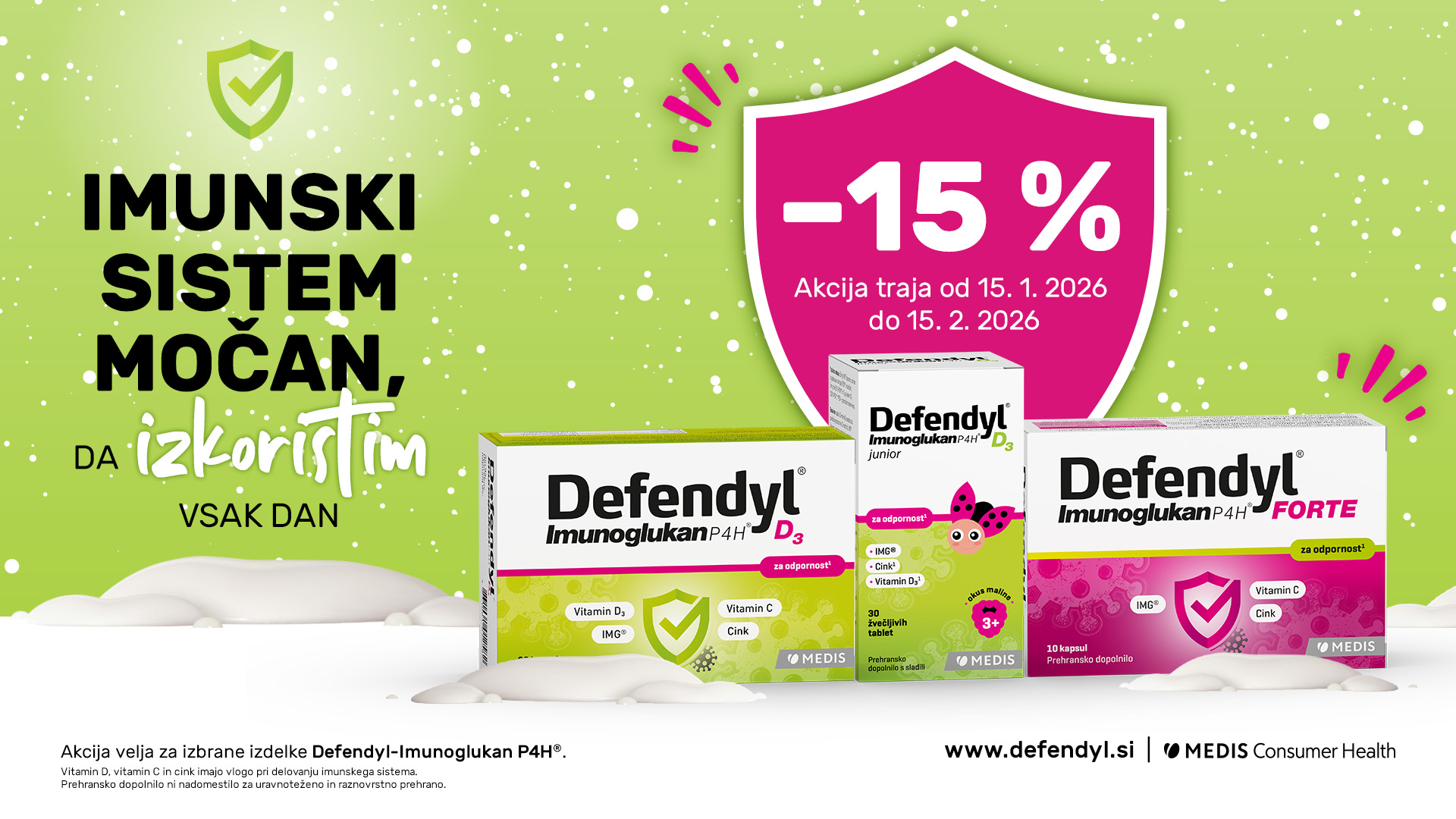 Izbrani izdelki Defendyl Imunoglukan -15%