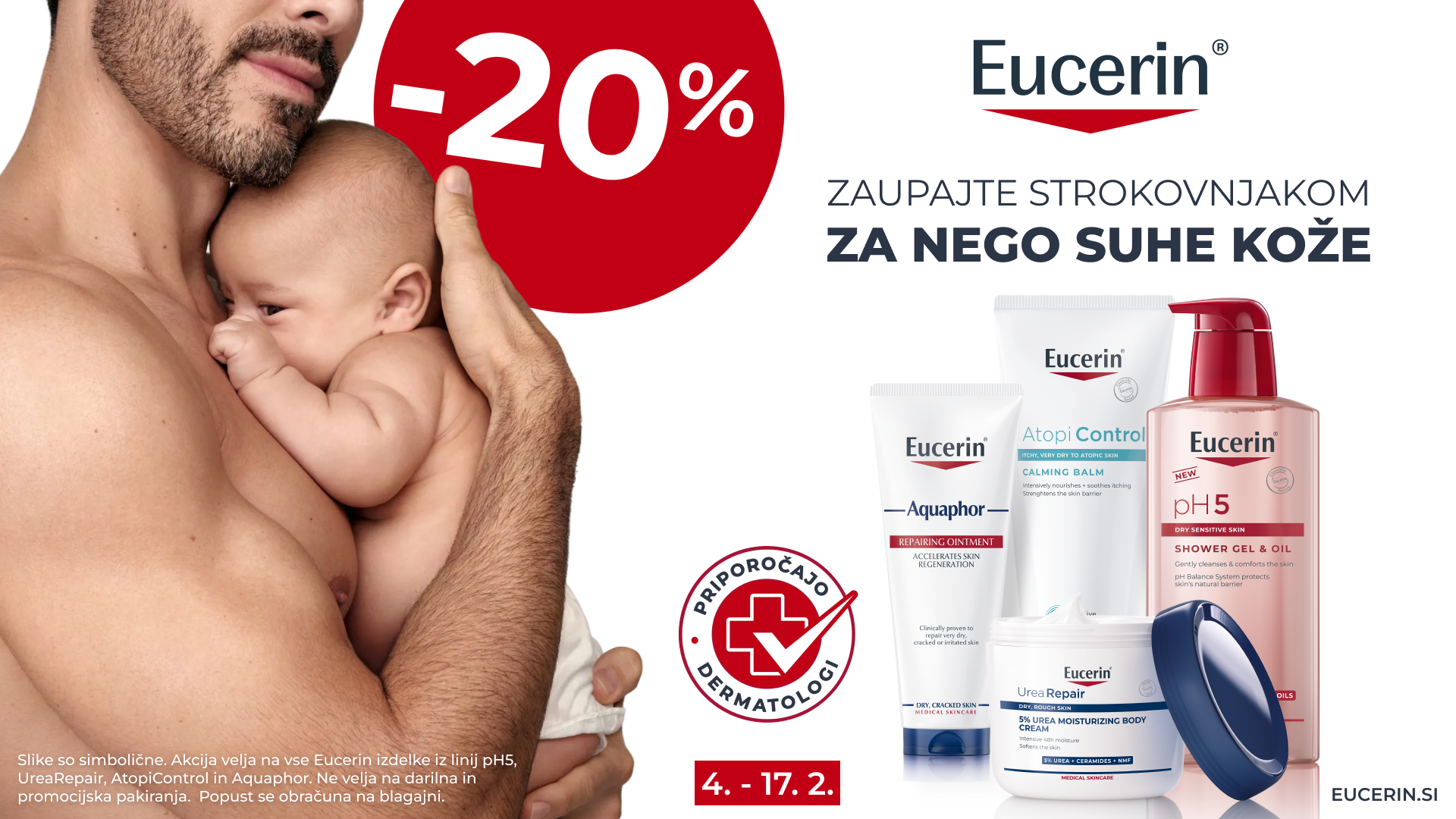 Eucerin nega suhe kože -20%