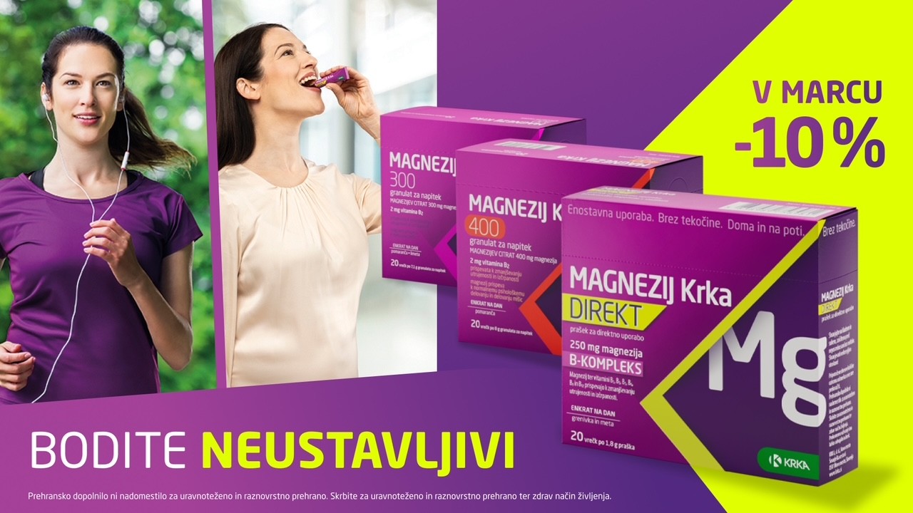 Izdelki Krka Magnezij -10%