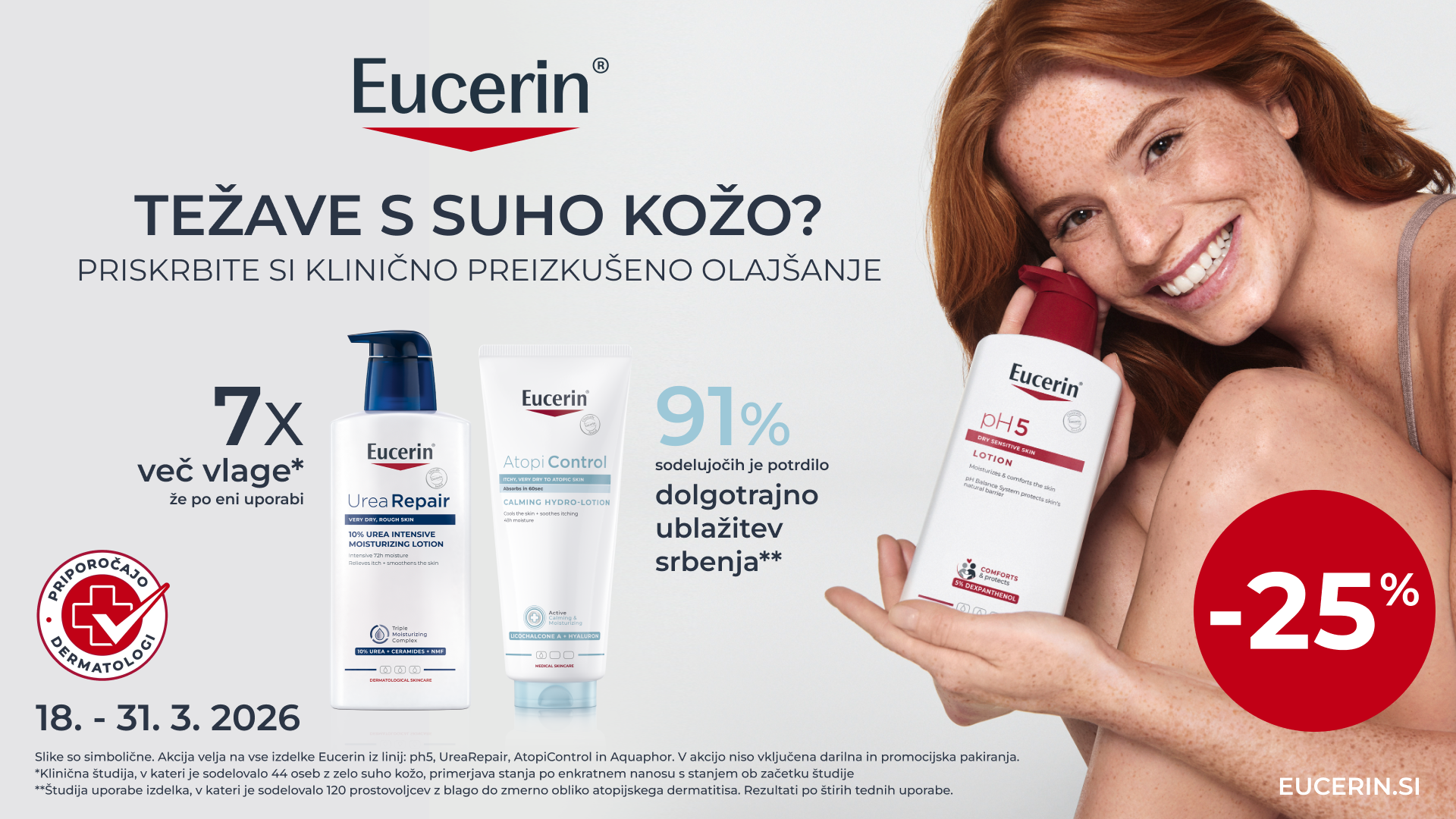 Nega suhe kože Eucerin -25%