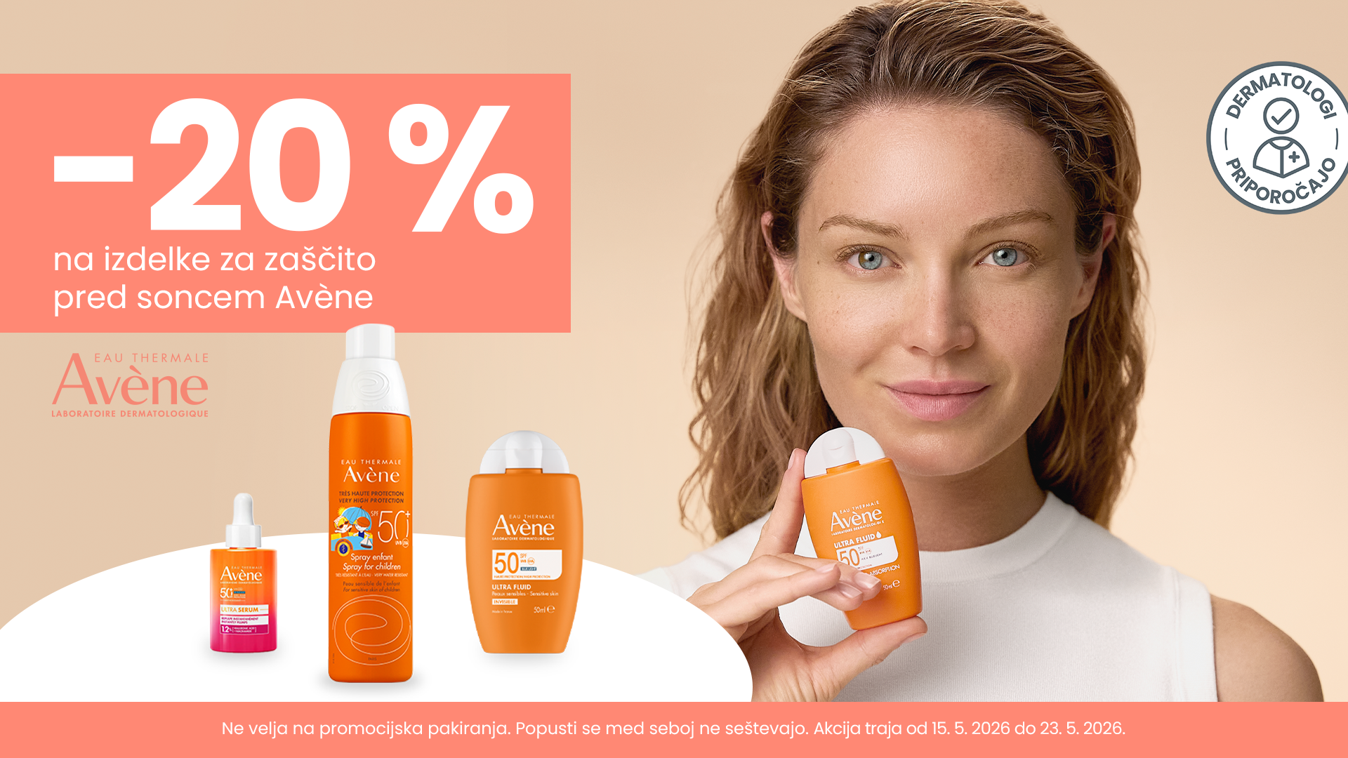 Avene, A-derma, Ducray sun izbrani izdelki -20%