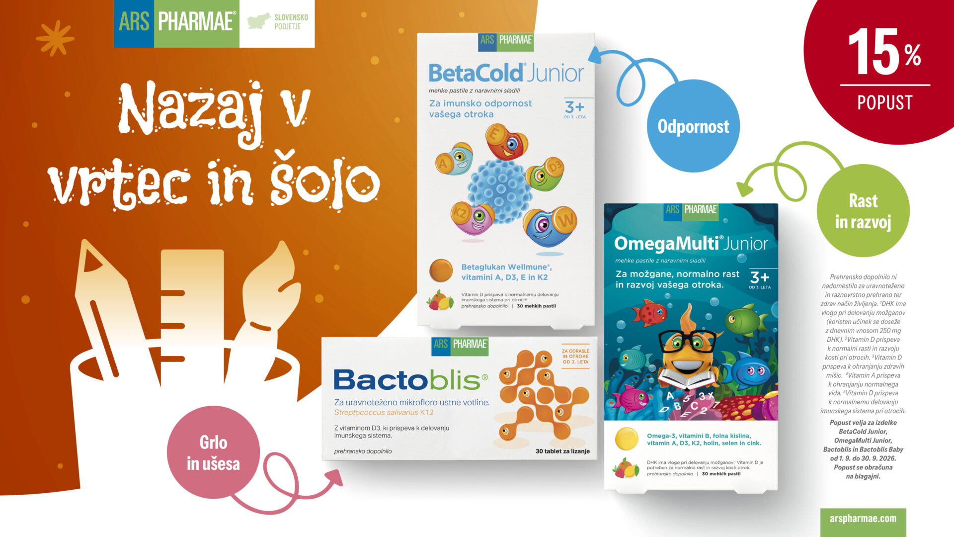 Bactoblis, Betacold Junior in OmegaMulti Junior -15%