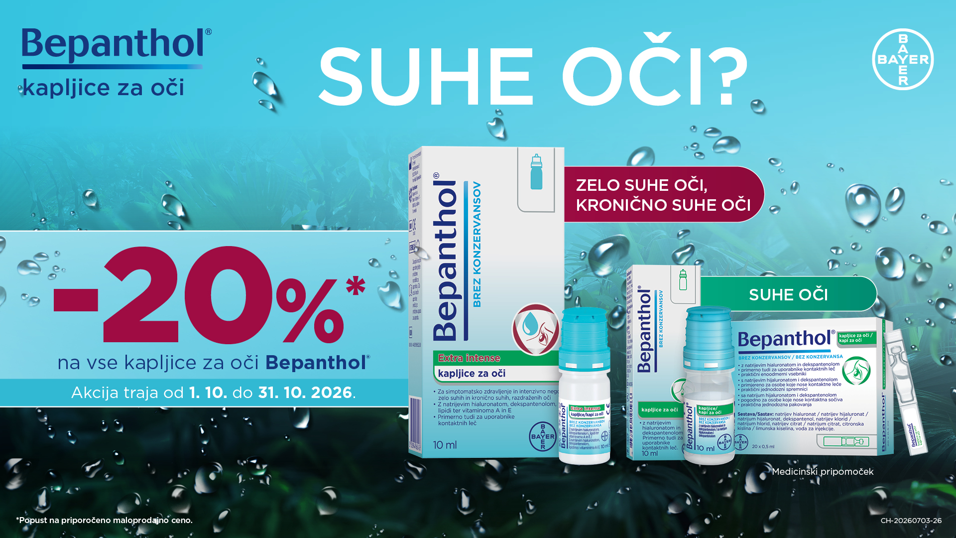Kapljice za oči Bepanthol -20%